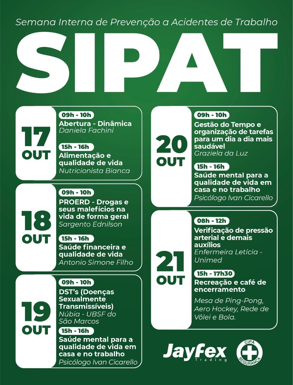 Quiz Desafio Dia da Saúde SIPAT ZAP CriativaMente